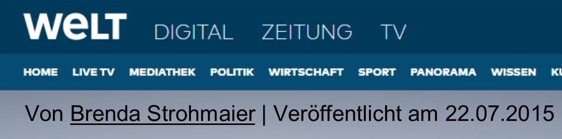 Die Welt, Lifestyle, am 22.07.2015