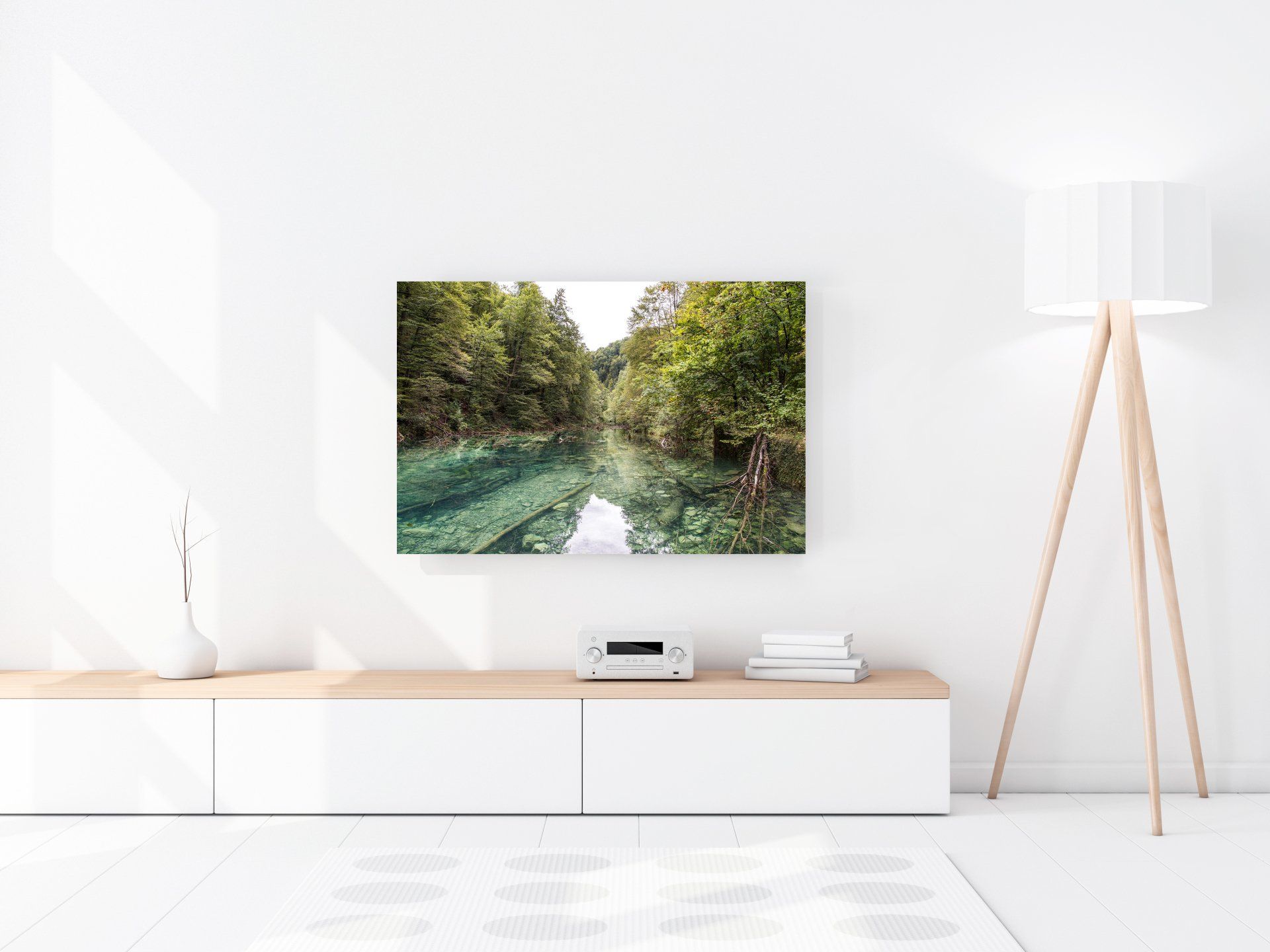 The river is the eye of the forest, reflecting becoming, being, passing. Forest image ‘Waldauge.’ Photographer: Bernhard Lehn