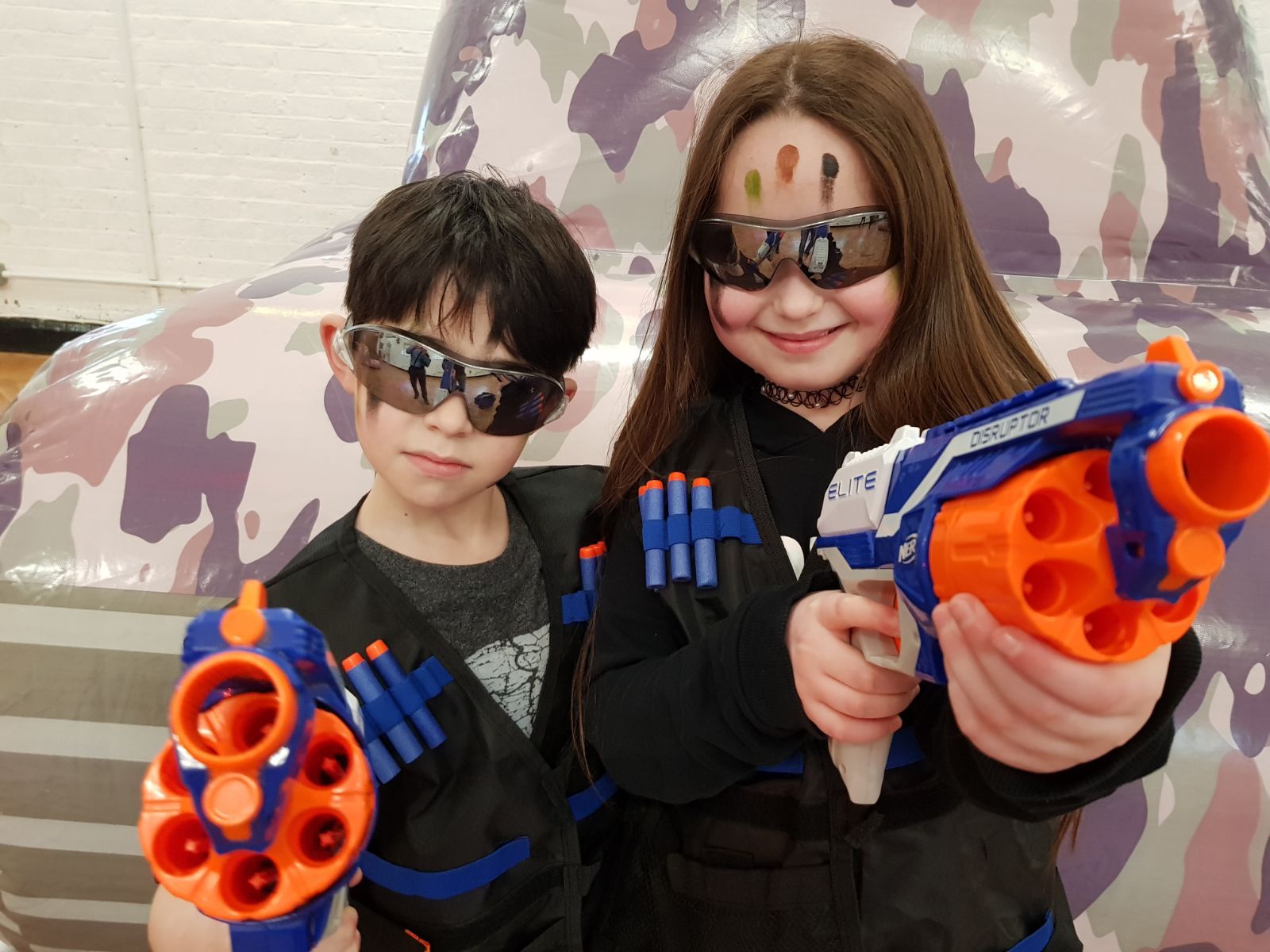 ultimate mobile nerf gun party 2 kids and 2 nerf blasters