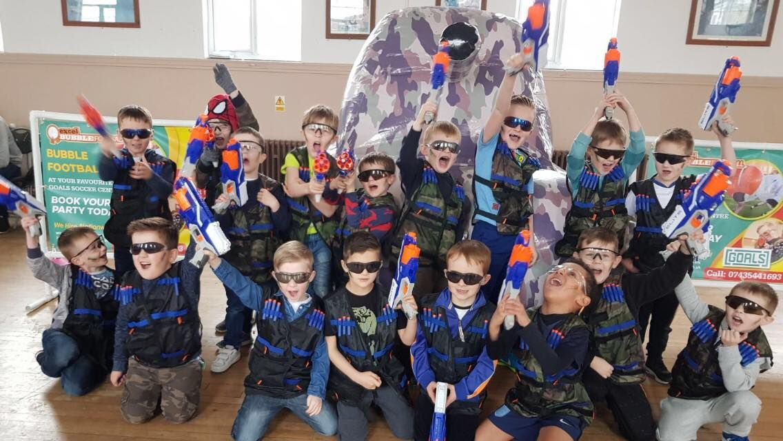 cool nerf party kids and guns