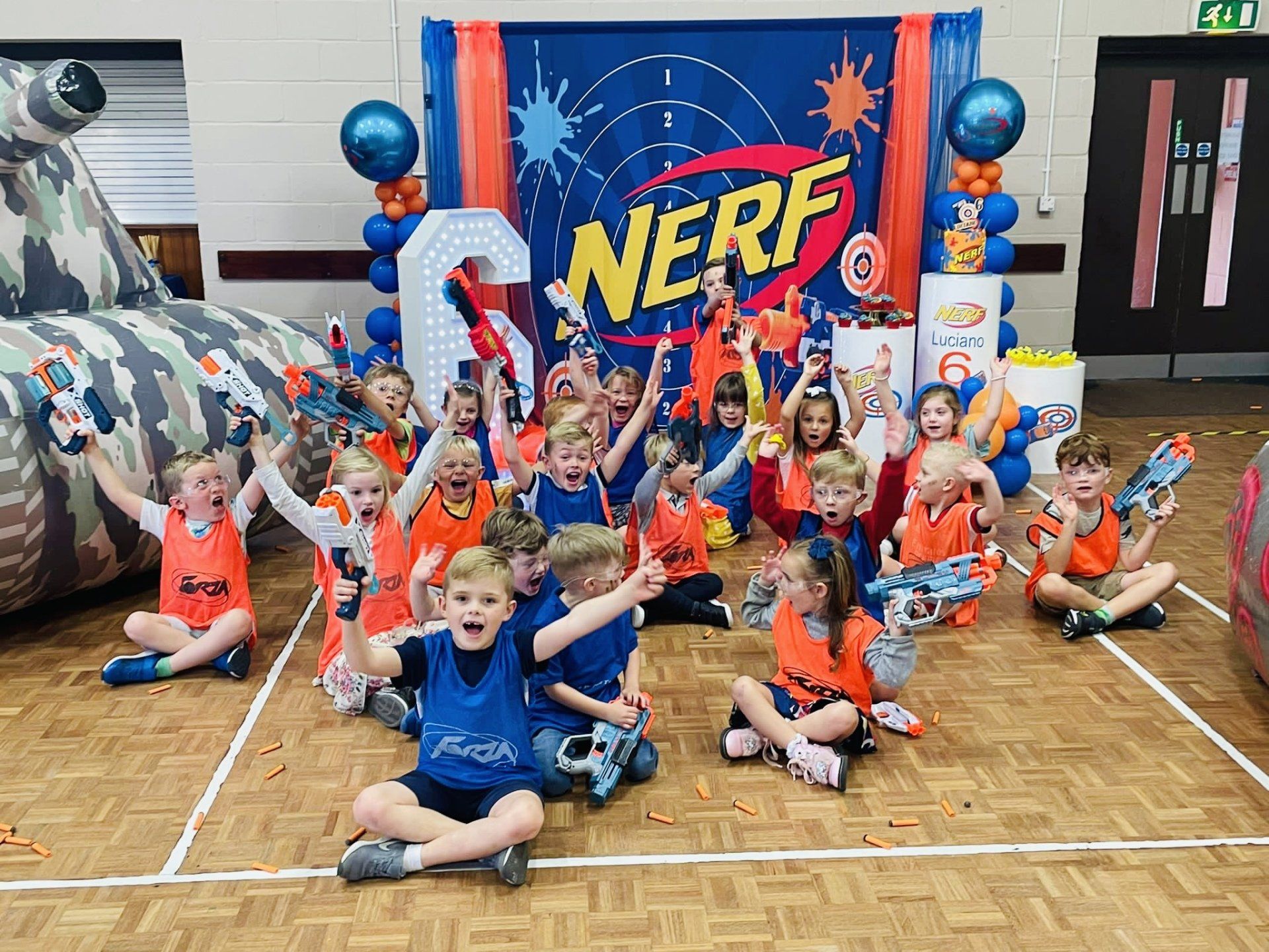 boy with nerf gun