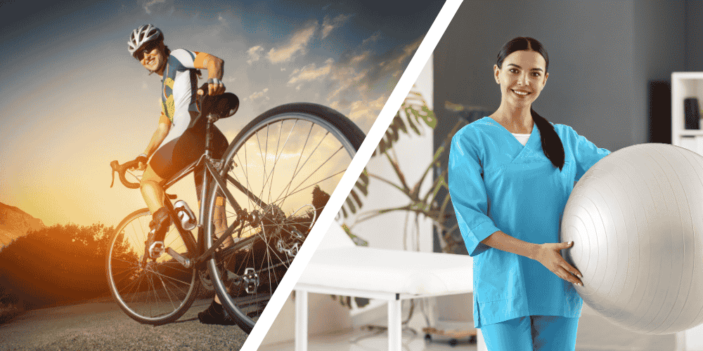 ancienne cycliste de haut niveau qui s'est reconvertie en préparatrice physique.