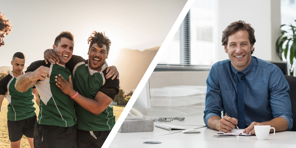 ancien rugbyman de haut niveau qui s'est reconvertie en entrepreneur.