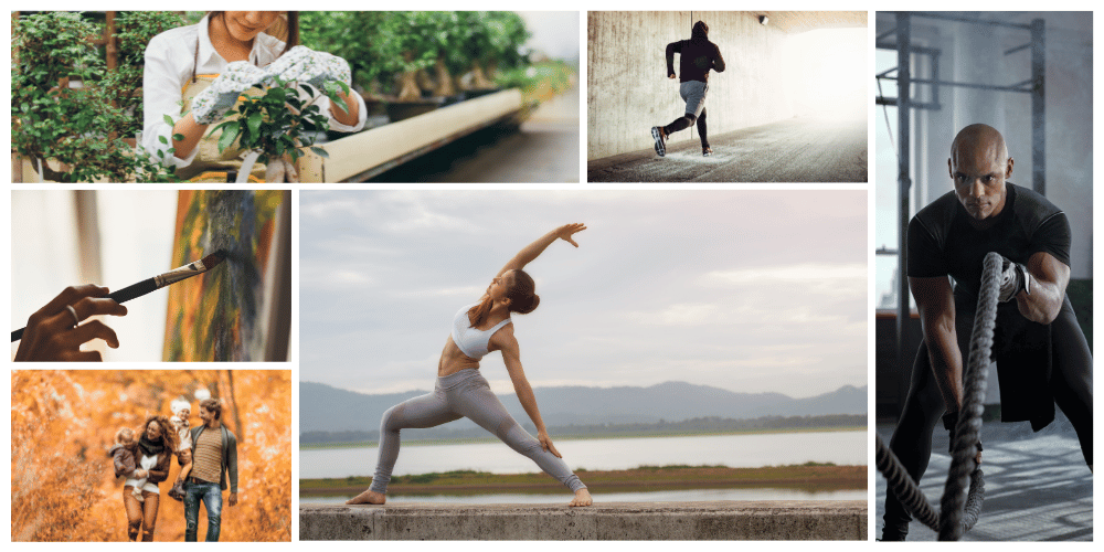 Collage d'activités de bien-être pour les dirigeants