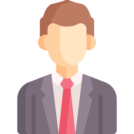 Un icône représentant un homme en costume et cravate.