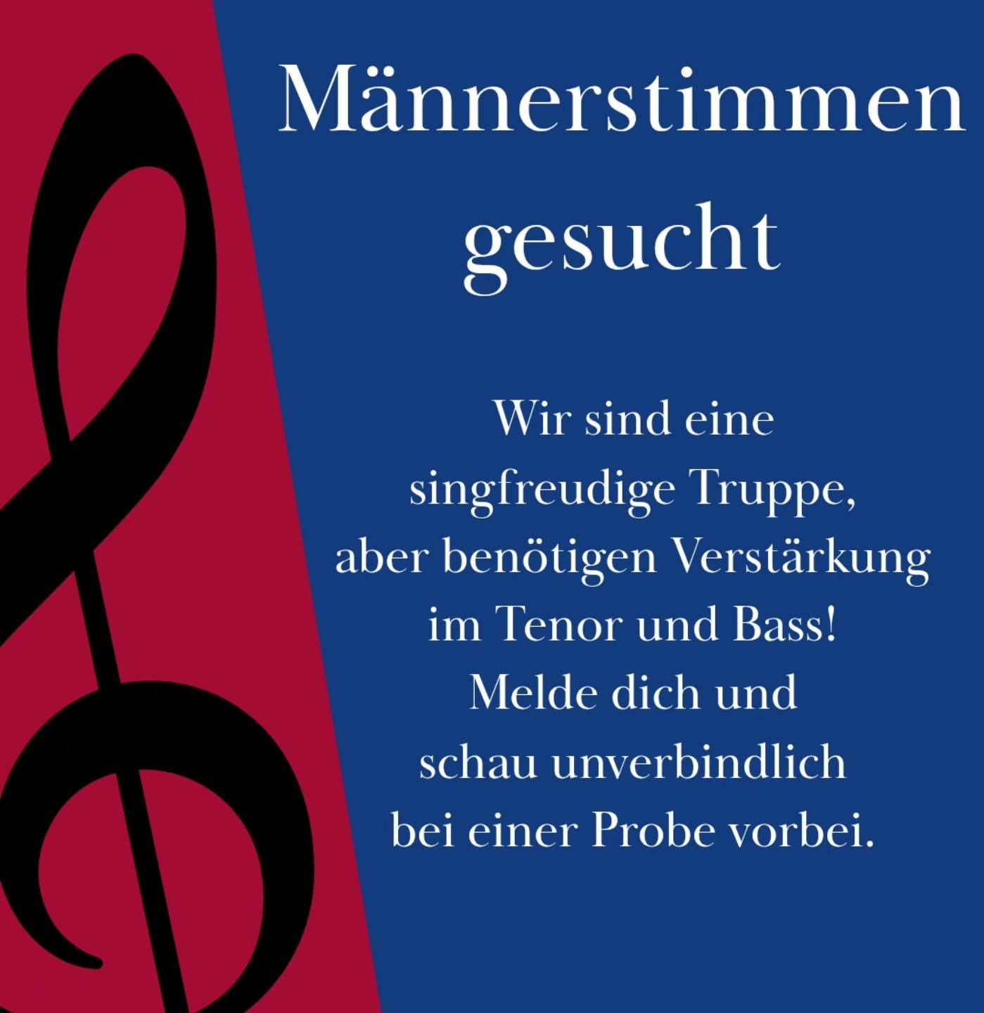 Plakat Männerstimmen gesucht