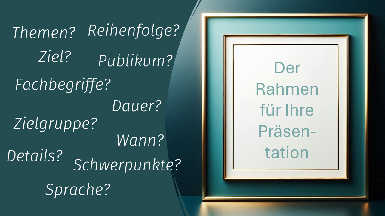 Warum Sie die Rahmenbedingungen Ihrer Präsentation als Erstes klären sollten. Einfach mal mit der Präsentation loslegen. Einfach mal ein paar Seiten zusammenkopieren. Einfach mal ... eine schlechte Präsentation erstellen? Warum Sie als Erstes die Rahmenbedingungen Ihres Vortrags klären sollten, bevor Sie loslegen lesen Sie in diesem Artikel.