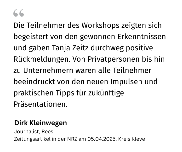 Rezension Präsentationsschulung Journalist NRZ