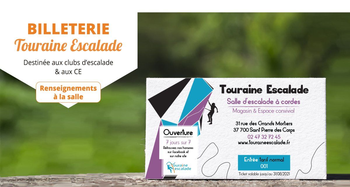 Billeterie Touraine Escalade