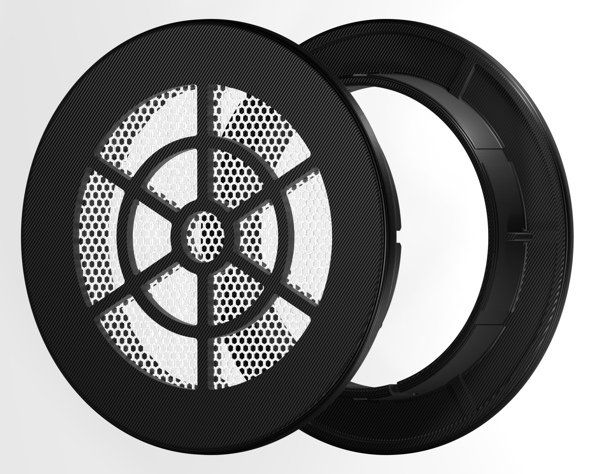 Lüftungsgitter, Luftdurchlass, Abluft, Abluftgitter, Zuluft, Zuluftgitter, Insektenschutz, Insektenschutzgitter, Durchmesser Tiefe wählbar, Kunststoff, Plastik, ohne bohren, klemmbar, zusammenstecken, steckbar