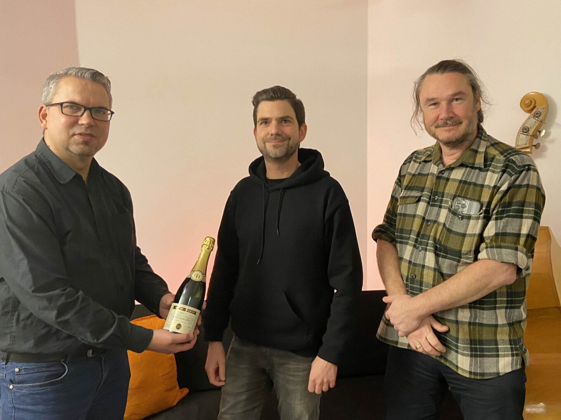 Sebastian Brinckmeyer beim Podcasten mit Sebastian Heger und Martin Becker