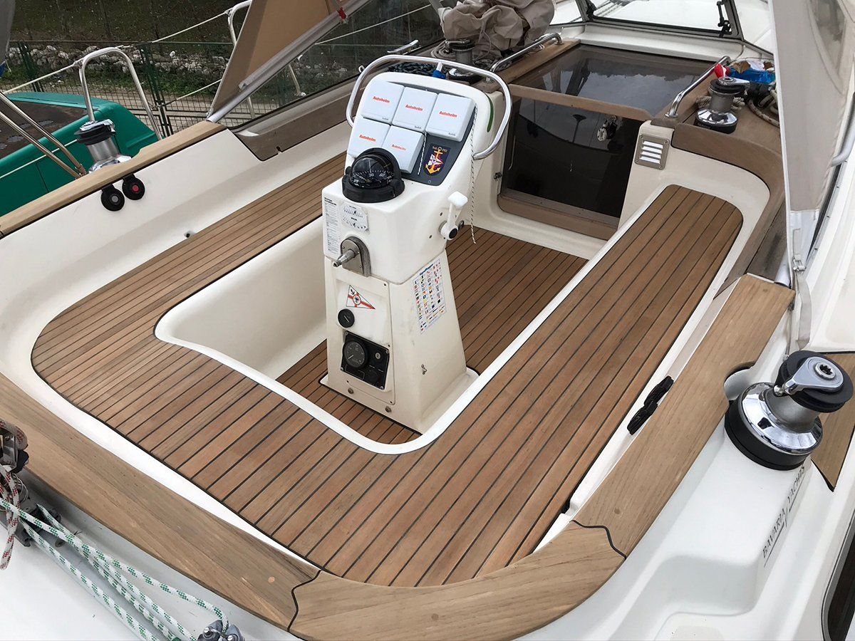 Bavaria 38 new teak deck by Mobilerbootsbau teak decking and boat building company