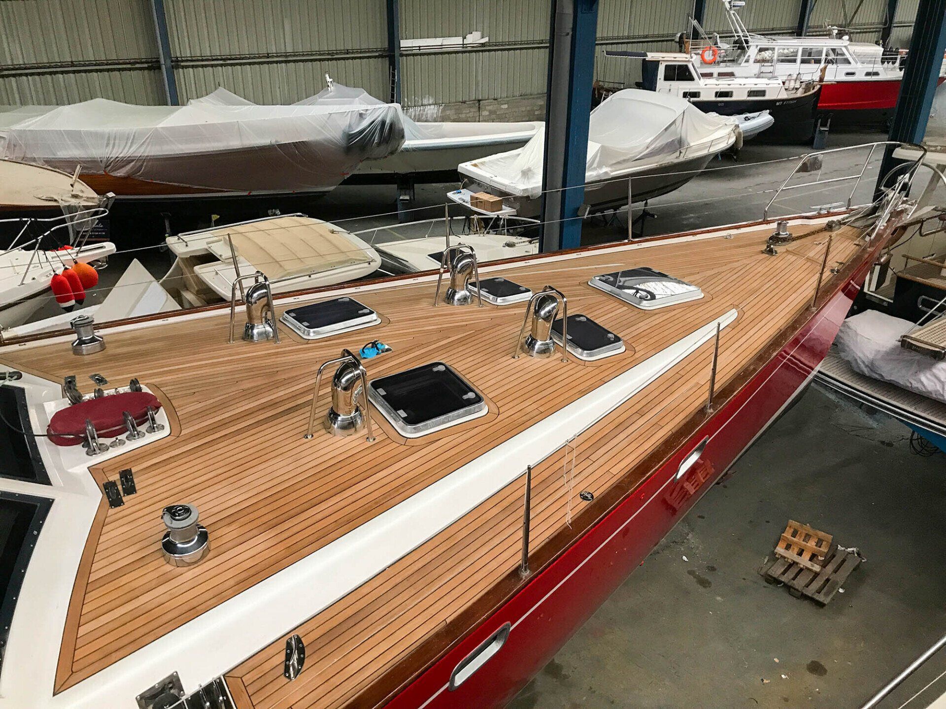 Farr 60 Pilothouse mit neuem Teakdeck von Mobilerbootsbau