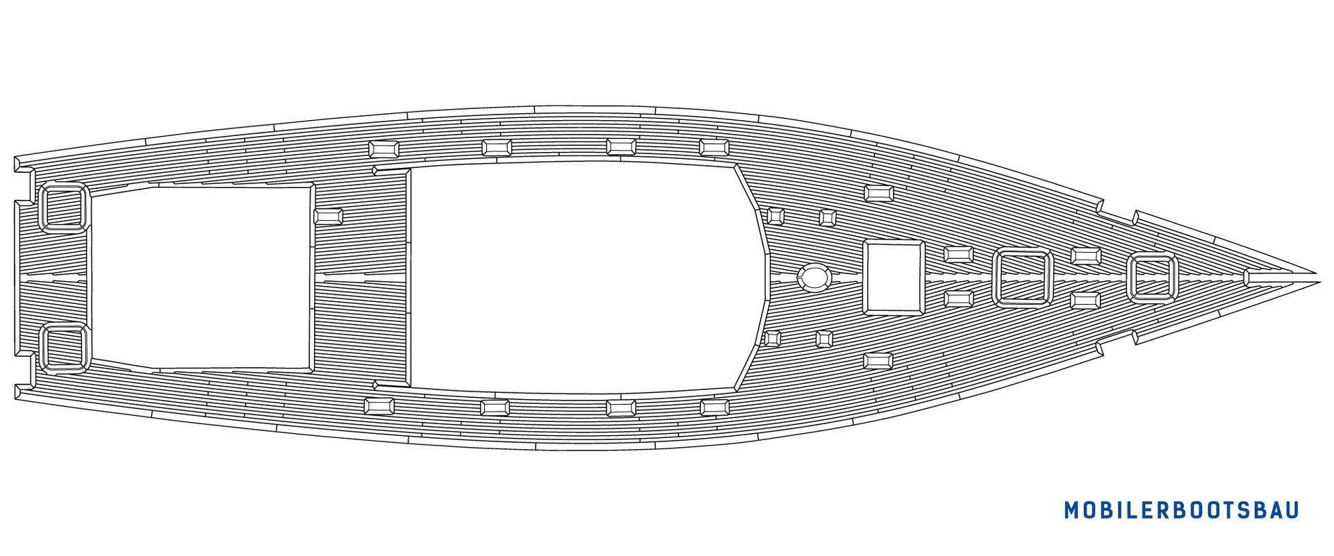 Deckslayout für eine 80 ft Segelyacht Deckslayout für eine 80 ft Segelyacht