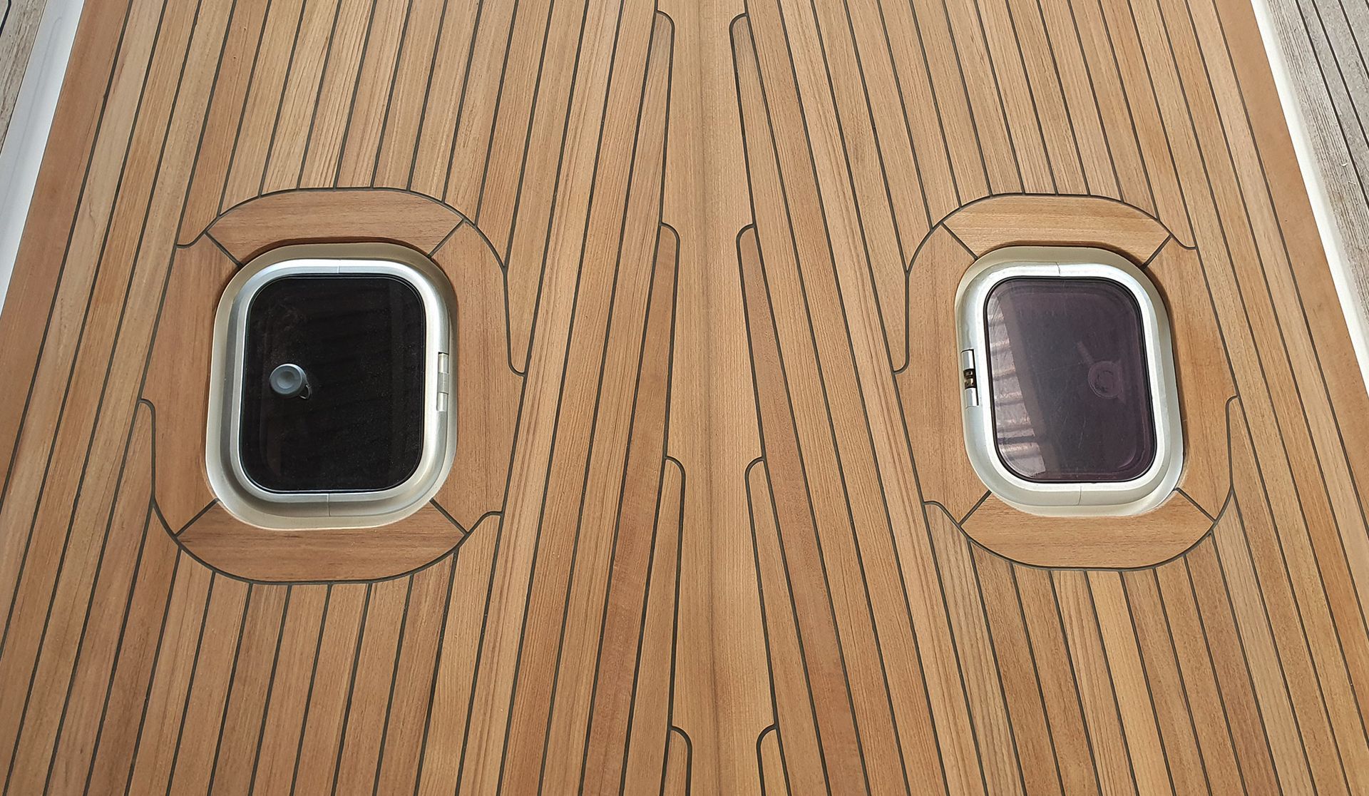 new teak deck on a nautor's swan 53 yacht