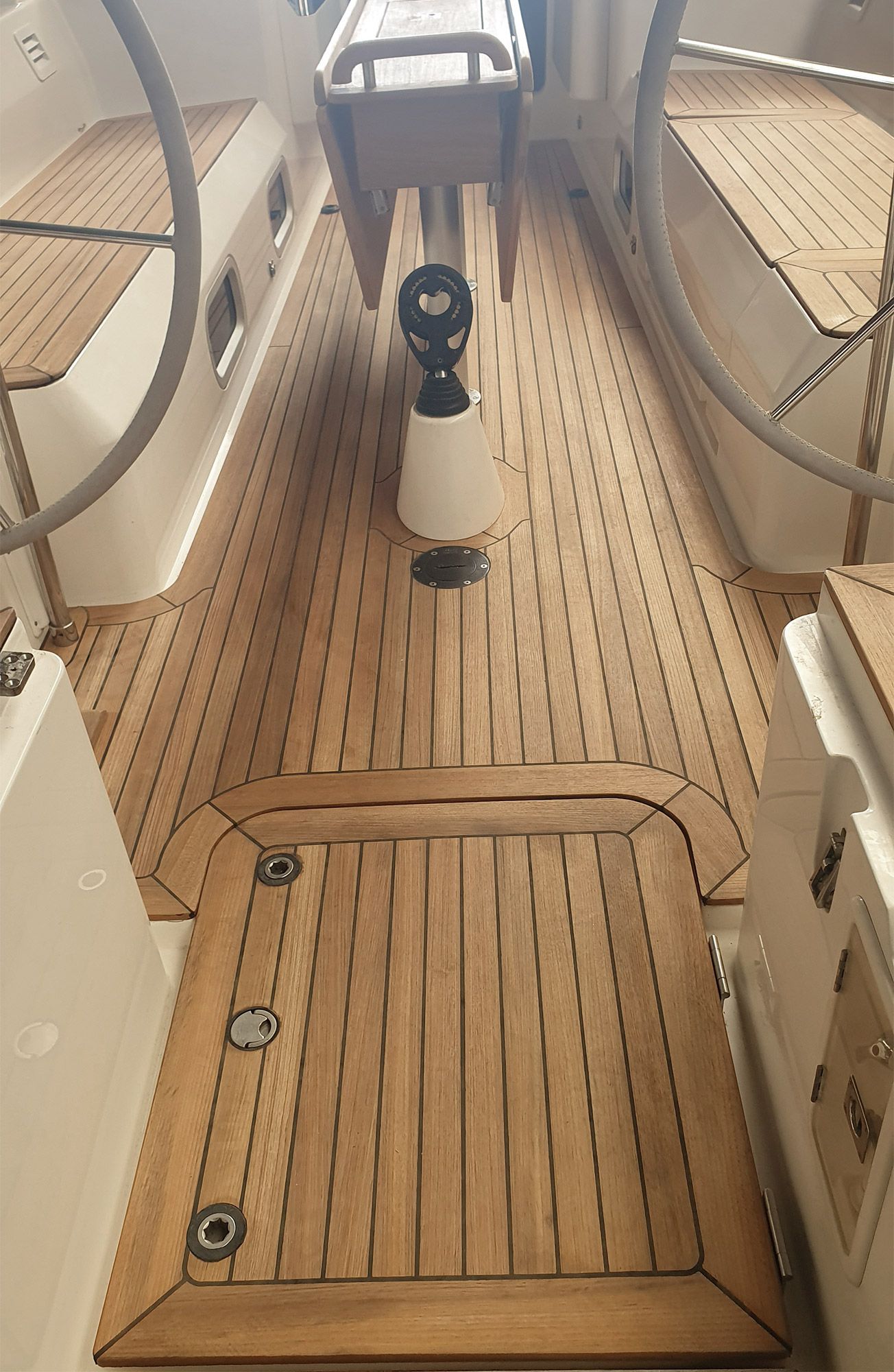 new teak deck on a nautor's swan 53