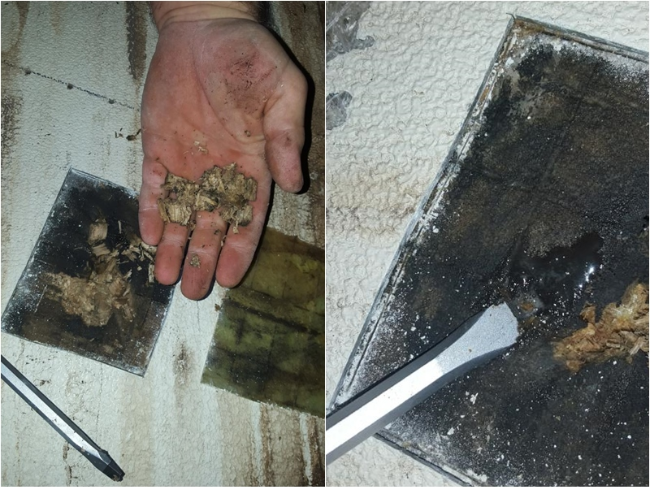 GRP water damage on a Najad 34 sailing yacht before installation of a new teak deck by Mobilerbootsbau teak decking company