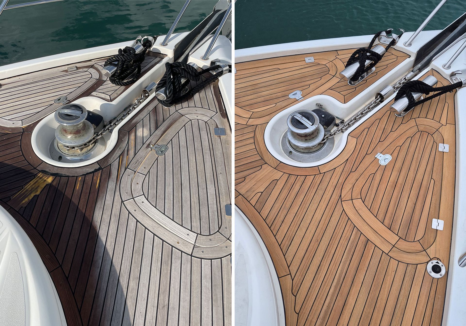 Sunseeker Manhattan Motoryacht Teakdeck Mobilerbootsbau