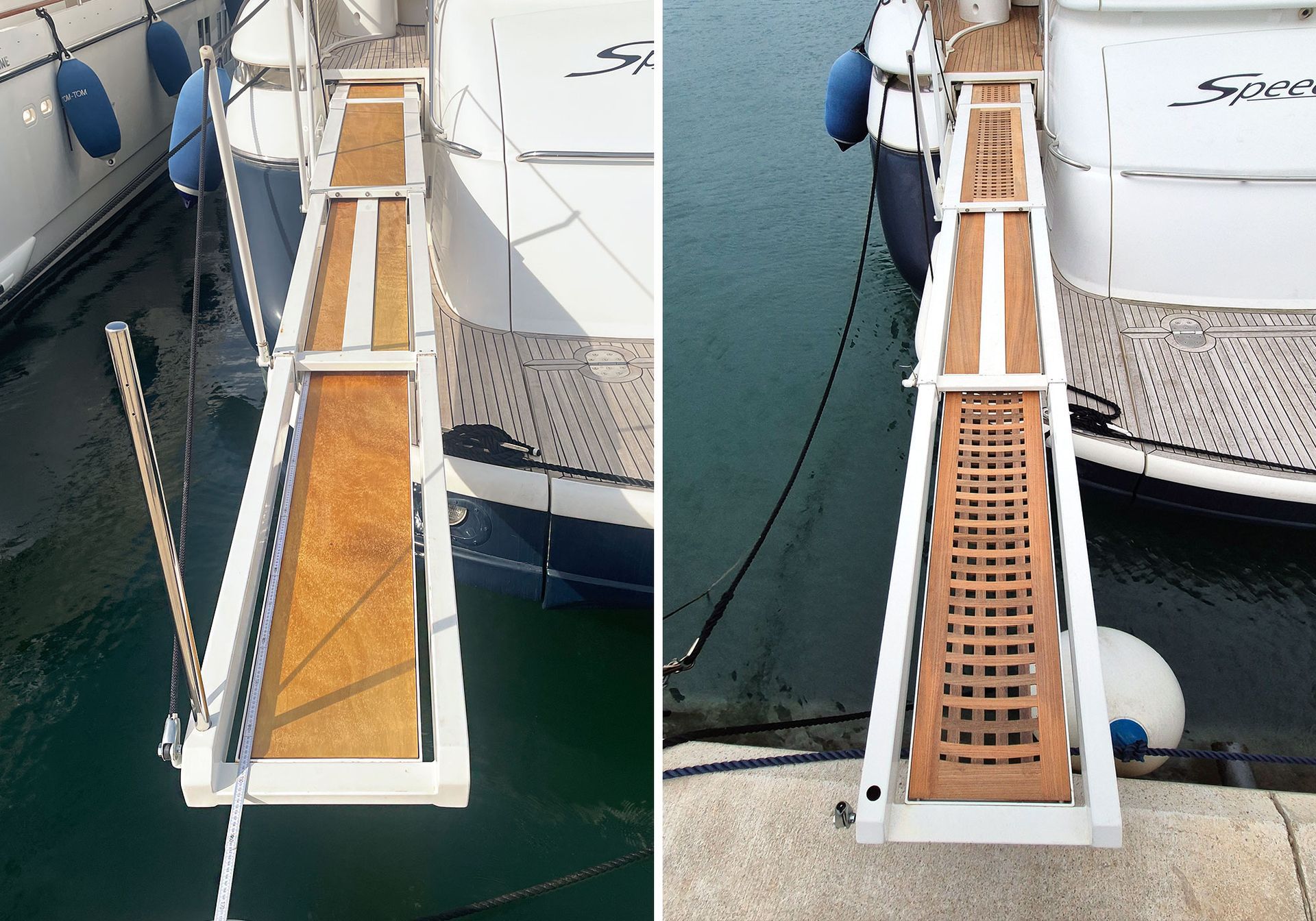 Vorher Nachher Teakdeck Sunseeker Manhattan 80 Motoryacht Vorher Nachher Teakdeck Sunseeker Manhattan 80 Motoryacht