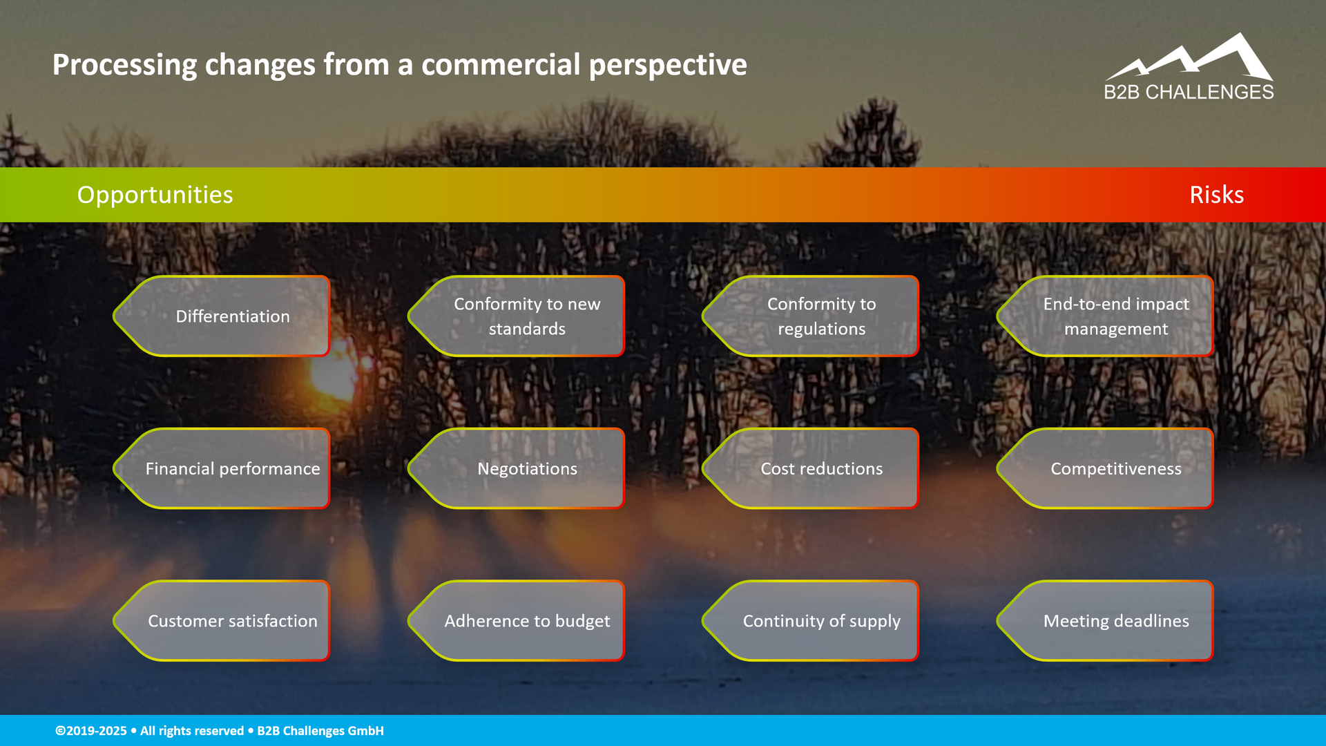 Processing changes from a commercial perspective (© Serge Megazzini | B2B Challenges GmbH) Processing changes from a commercial perspective (© Serge Megazzini | B2B Challenges GmbH)