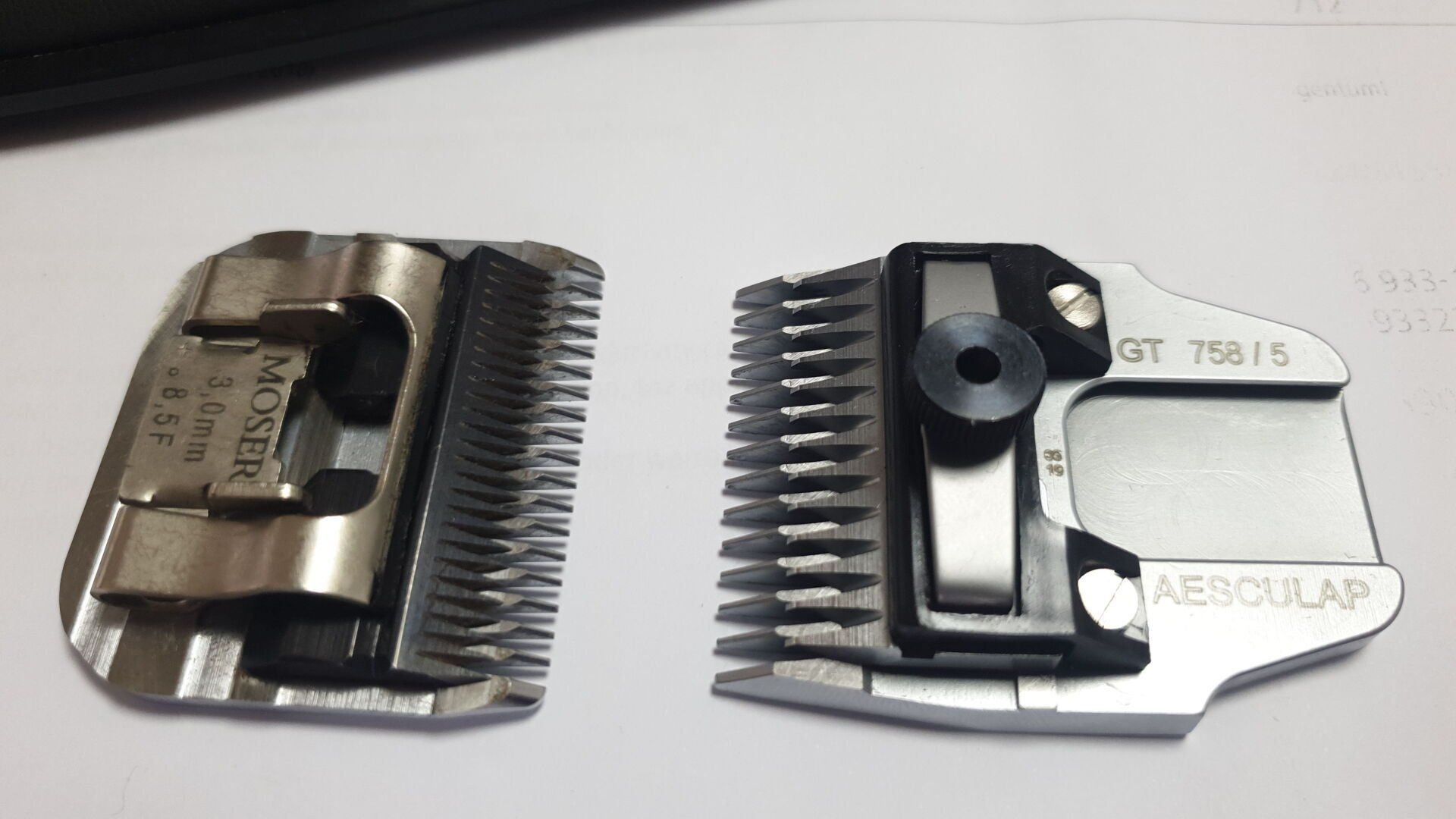 Scherkopf schleifen Scherblätter schleifen, Schermaschinen Wartung