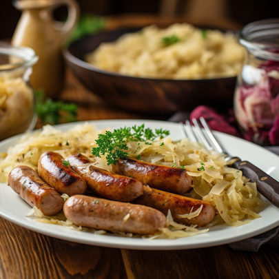 Kartoffelsuppe, Sauerbraten, Sauerkraut Bratwurst, Rezept, Kartoffelsuppe, deutsche Gerichte