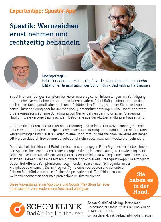 Expertentipp: Spastik - Warnzeichen ernst nehmen und rechtzeitig behandeln.