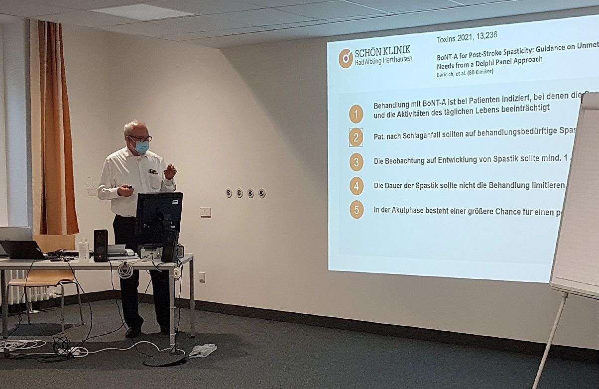 Veranstaltung in der Schön Klinik, Bad Aibling – Spastikentwicklung nach Schlaganfall.
Gemeinsam die Versorgung verbessern