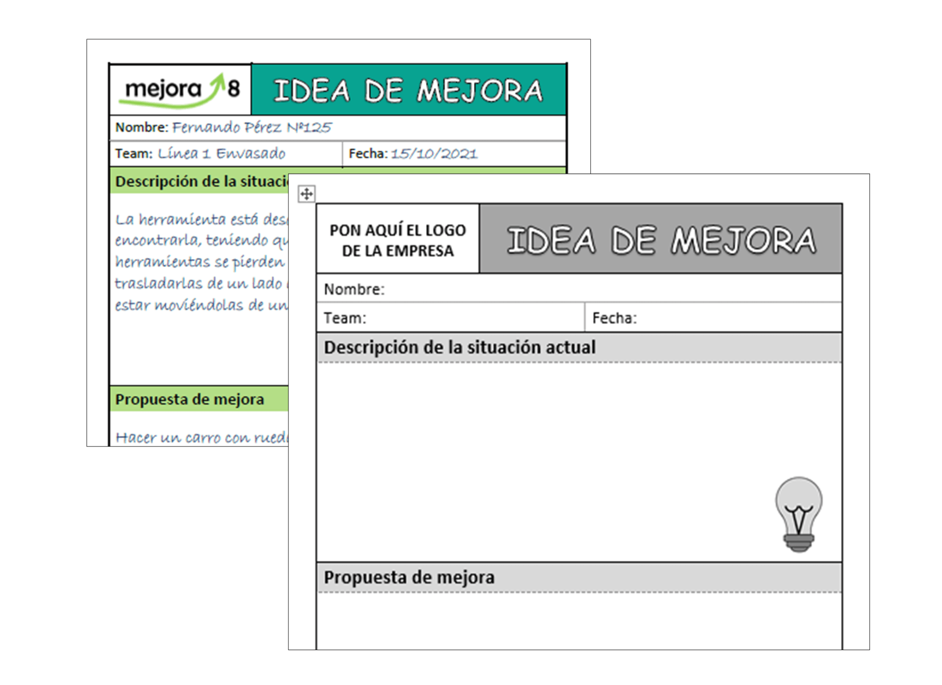 idea de mejora lean manufacturing