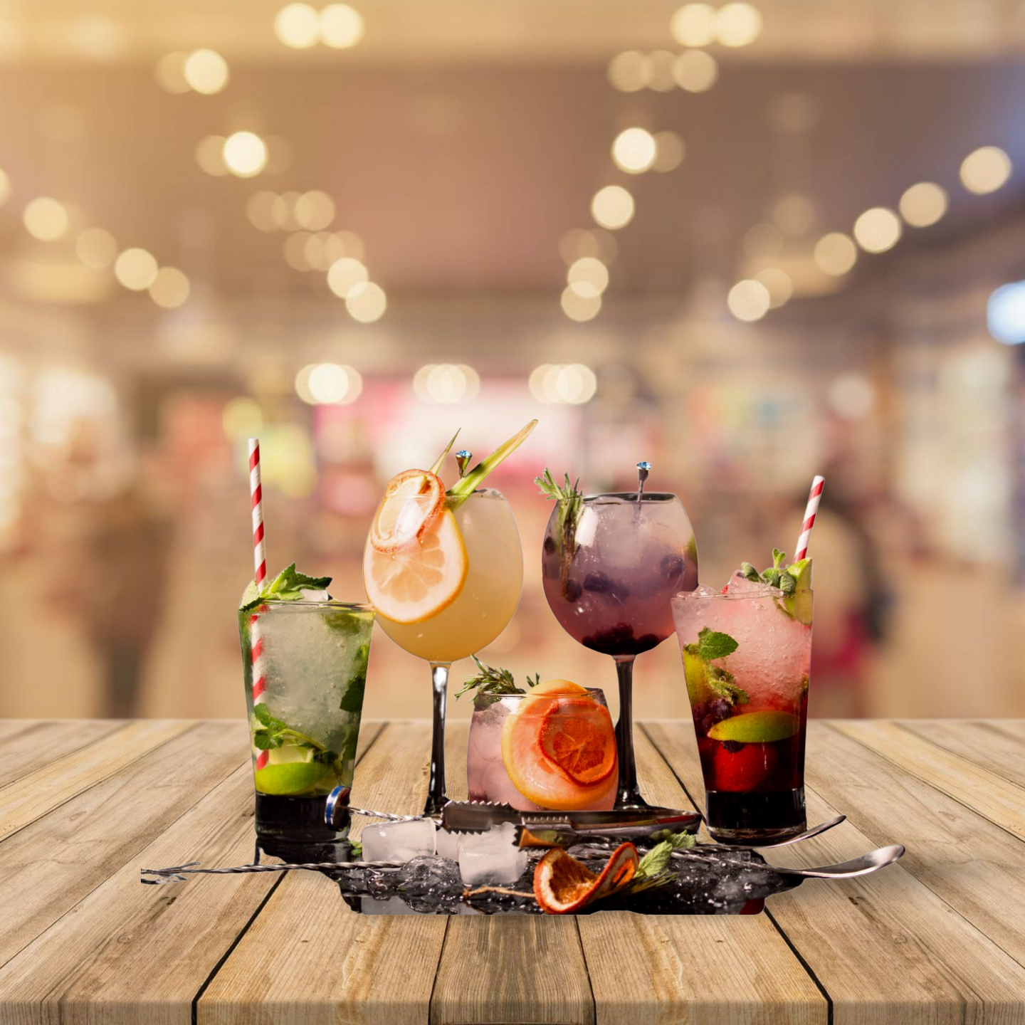 Bild von verschiedenen Cocktails und Longdrinks