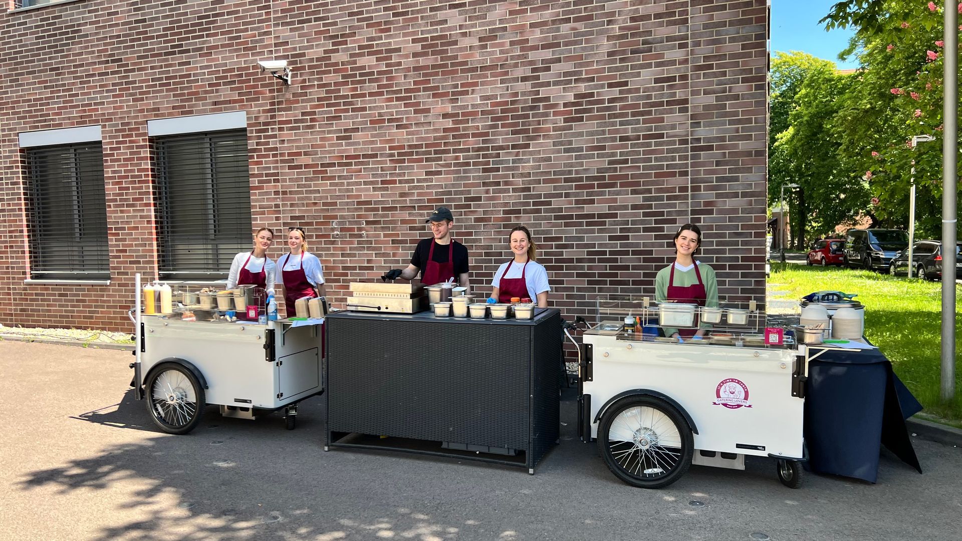 Bild von HappyBikes in Aktion bei Messe-Catering