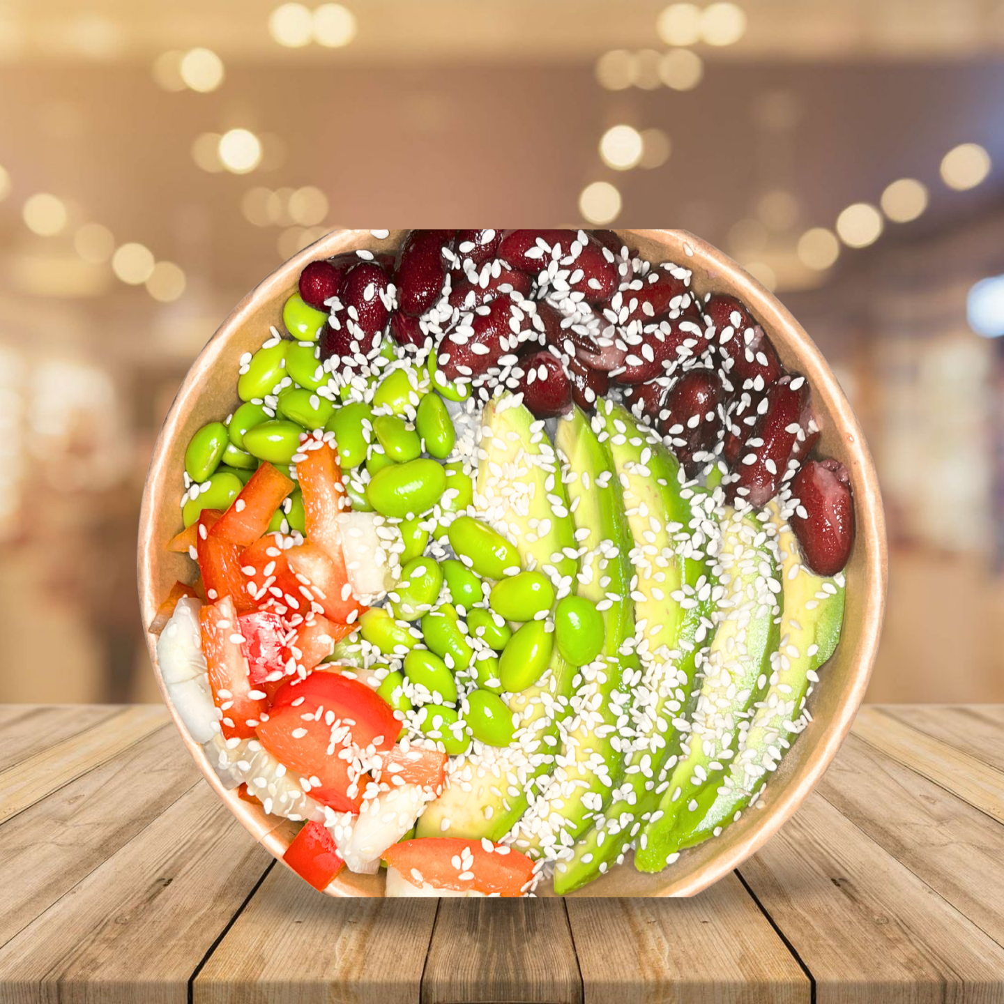 Bild von gesunder Bowl mit frischen Toppings