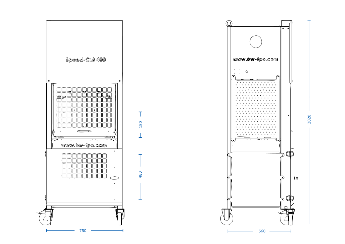 Layout des SpeedCut-400 Stanzautomaten.