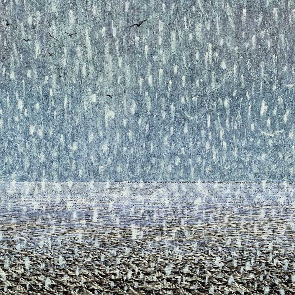Neige sur la baie de Chesapeakegne en hiver