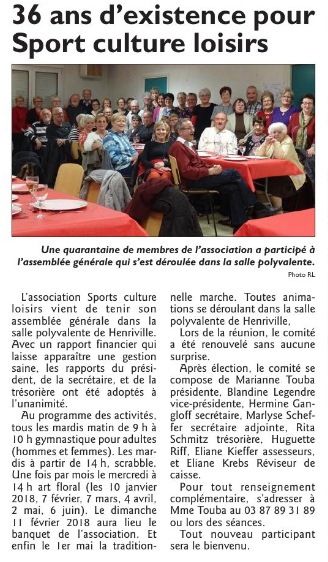 Article du RL en date du 18 décembre 2017