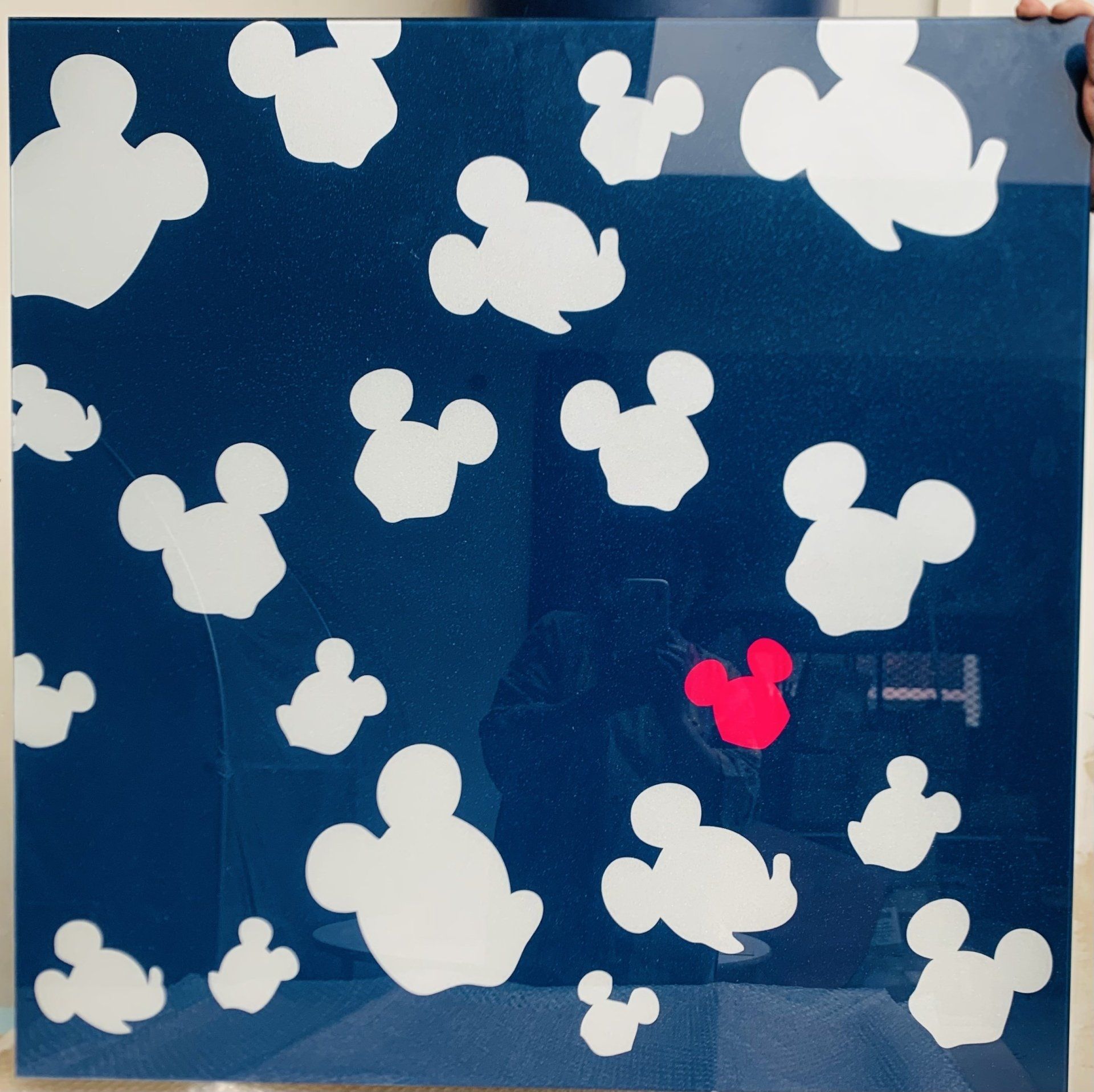 Tableau Mickey Verre fusing Artisan Aubagne Marseille