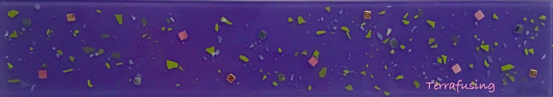 Crédence en verre  fusing par artisan verrier Aubagne
