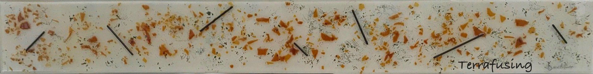 Crédence en verre  fusing par artisan verrier Aubagne