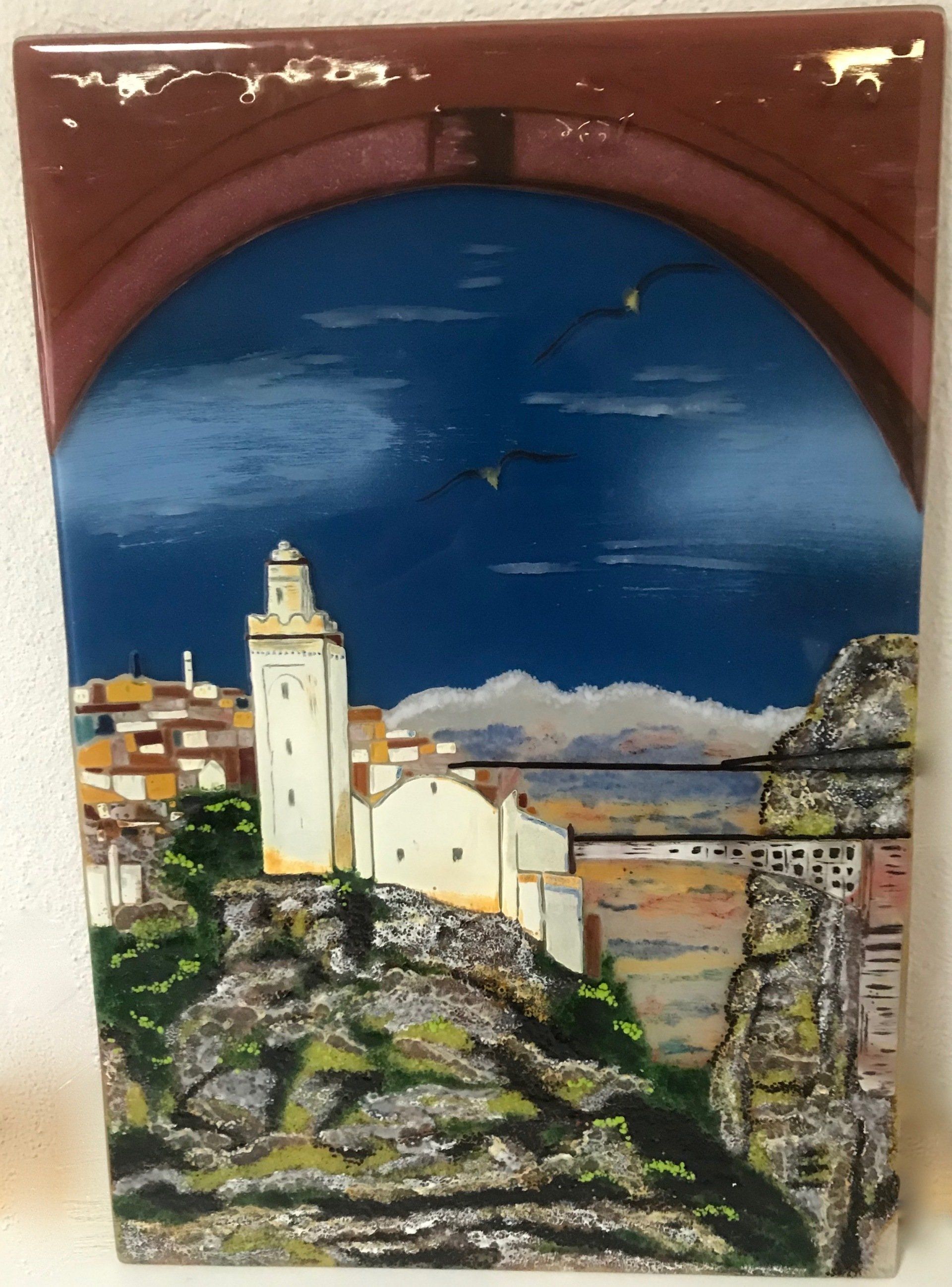 Crédence verre fusing artisan verrier Aubagne marseille