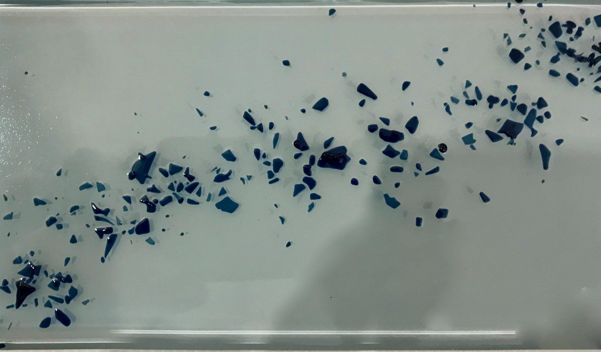 Crédence verre  fusing artisan verrier Aubagne marseille