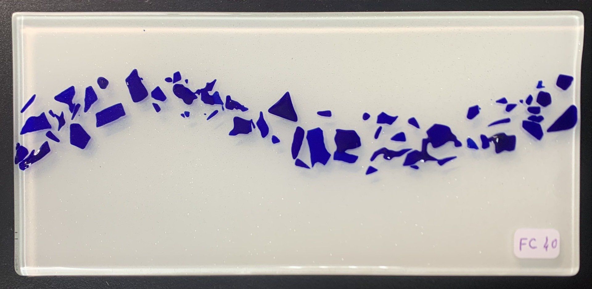 Crédence verre fusing artisan verrier Aubagne marseille