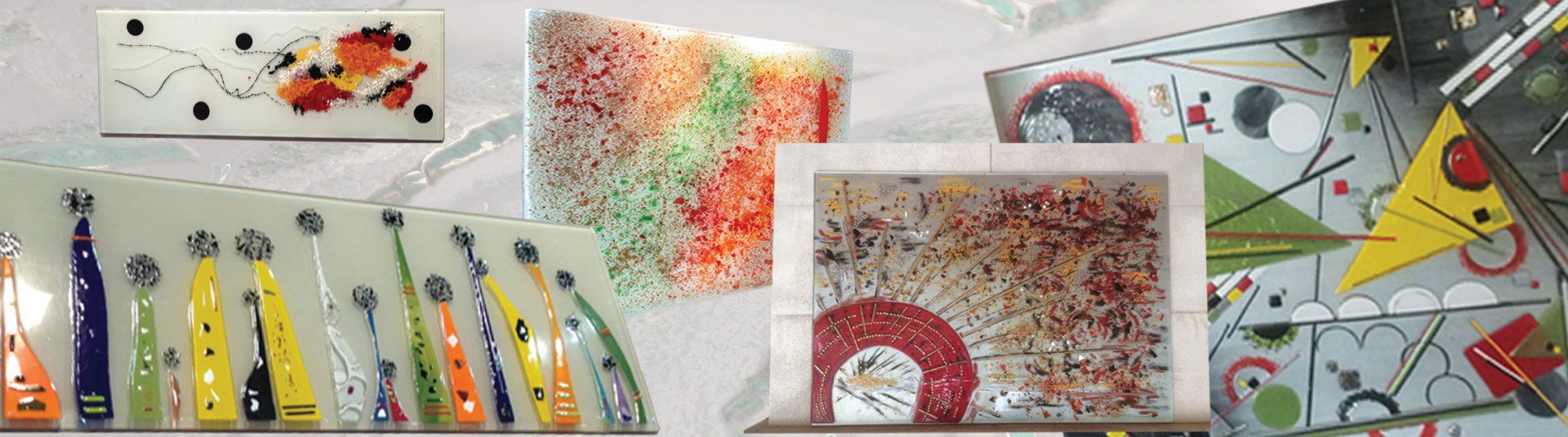 Crédence verre fusing artisan verrier Aubagne marseille