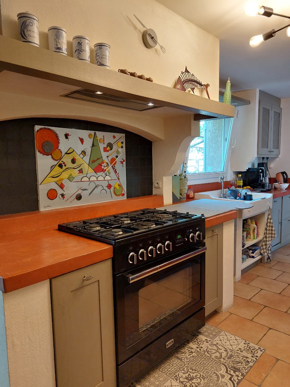 Crédence verre fusing artisan verrier Aubagne marseille