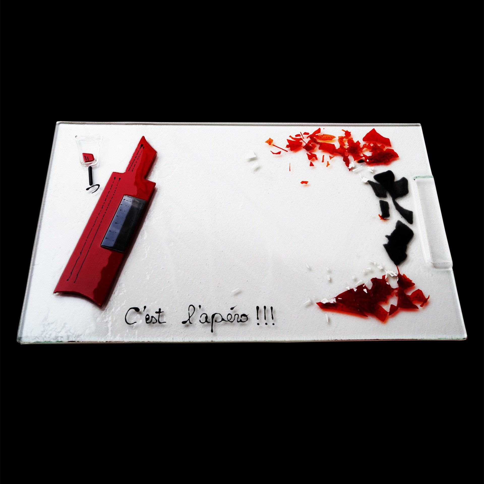 creation vaisselle les arts de la table verre en fusing par artisan verrier aubagne