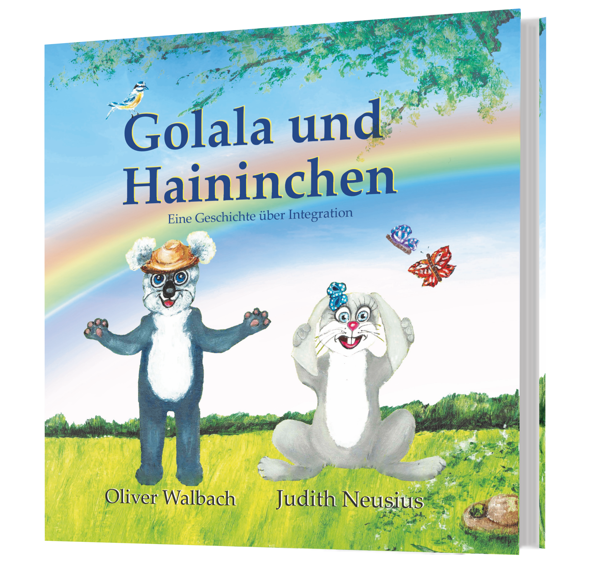 Golala Haininchen Kaninchen Hase Bär Integration Freunde olala Kinderbuch Bilderbuch Schmetterling Regenbogen