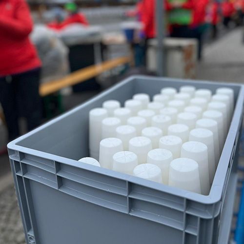 Die CUNA SPRINT Cups mit dem einzigartigen Faltlinien.