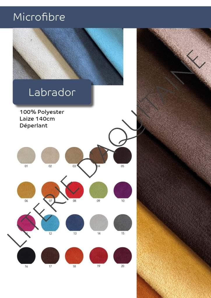 MICROFIBRE LABRADOR FROCA 100% Polyester Laize 140cm Déperlant 20 coloris