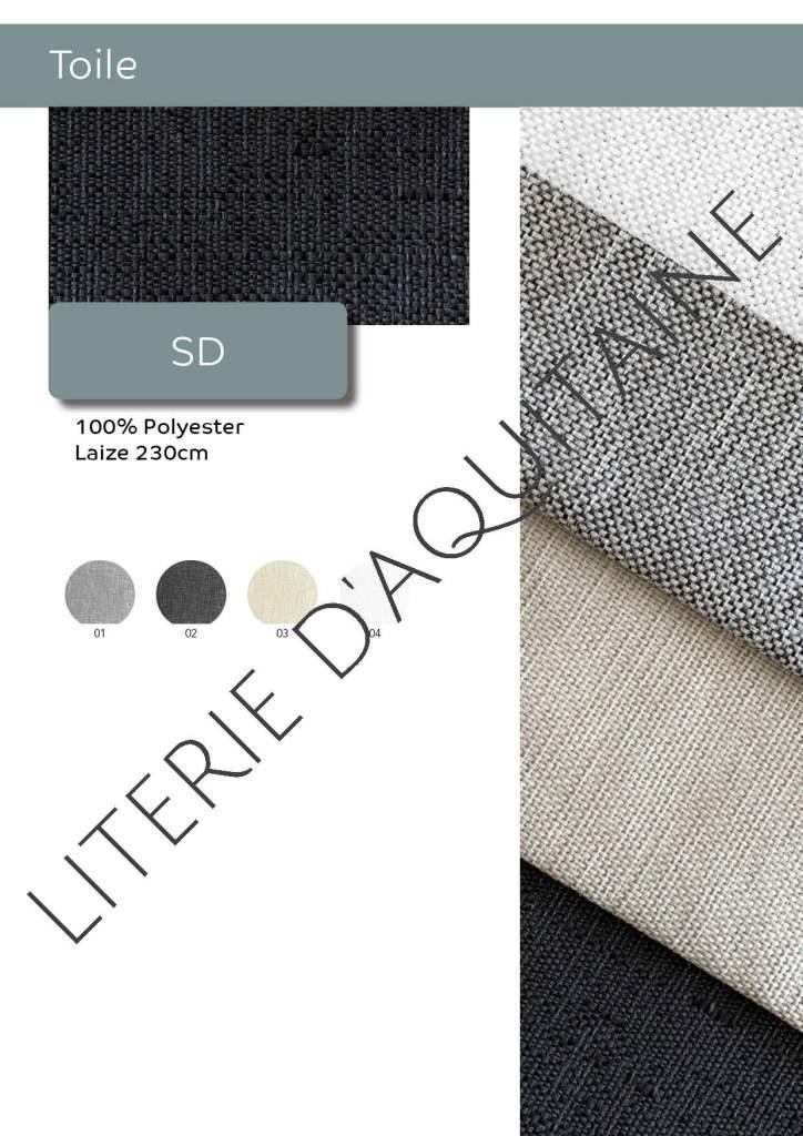 TOILE SD LITERIE D'AQUITAINE 100% Polyester Laize 230cm 4 coloris