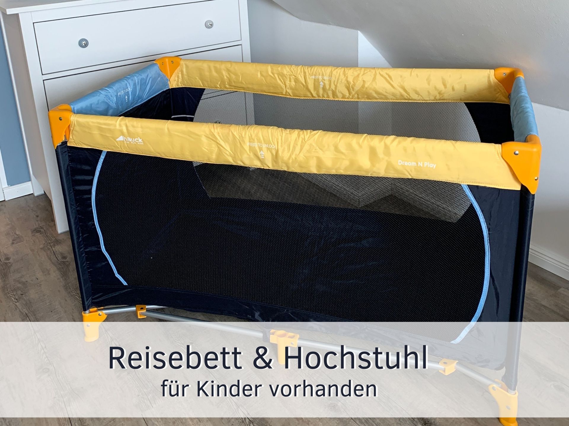 Fewo Lotsenbude - 5 P. - Reisebett und Hochstuhl vorhanden