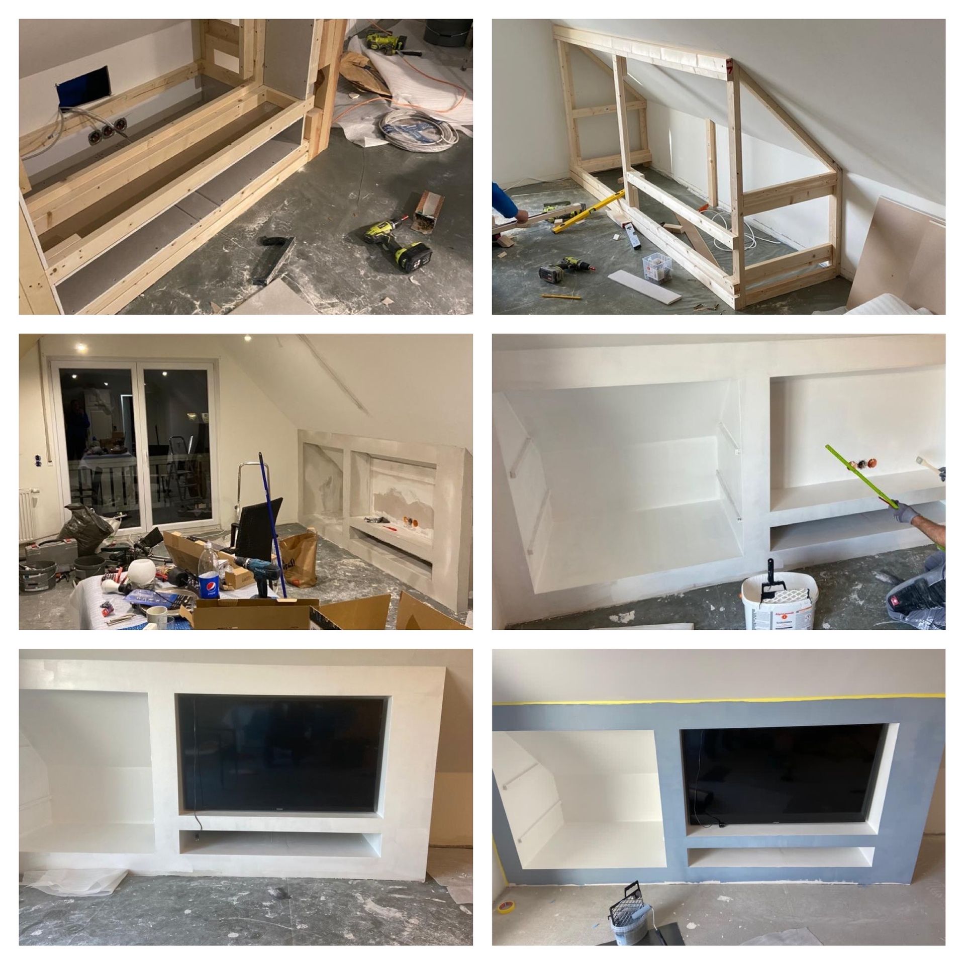 Renovierung des Bodens in einer der Ferienwohnungen der Lotsenquartiere